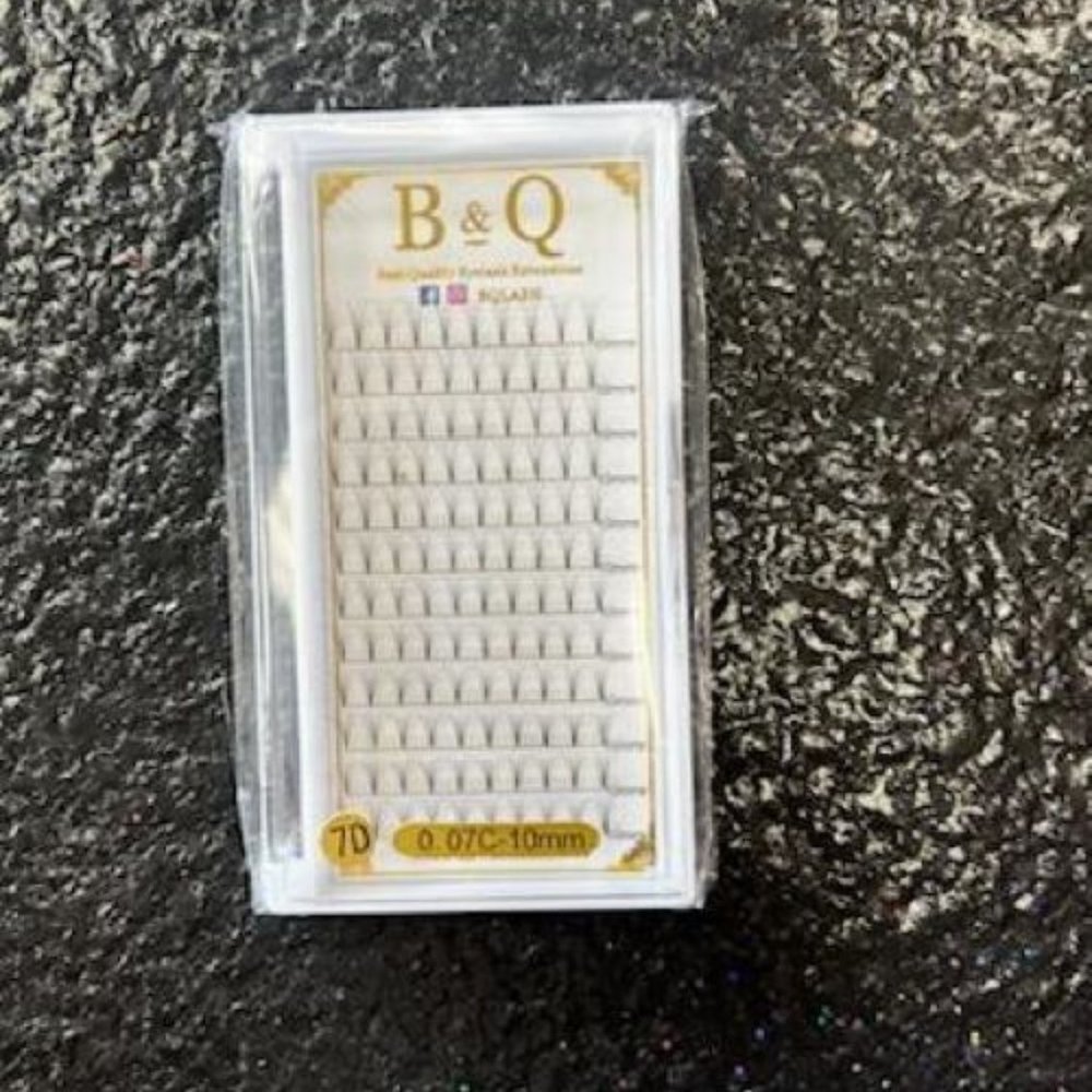 B & Q Eyelash Extensions Premade Fans  7D-.07C -13mm (x3)